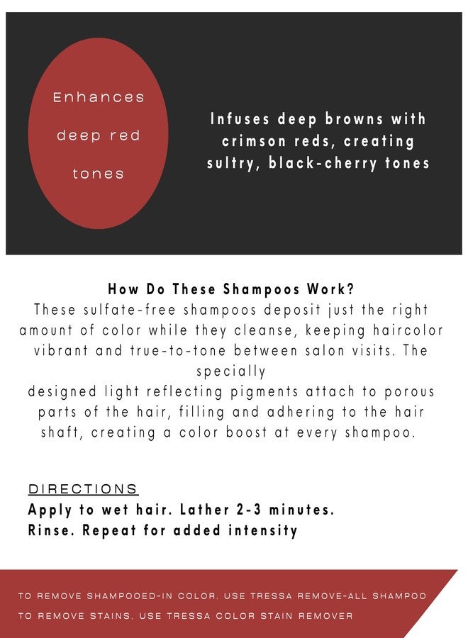 Watercolors Color Depositing Sulfate & Paraben Free Shampoo, Maintains & Enhances Haircolor - Crimson Splash 8.5 oz - Image 2